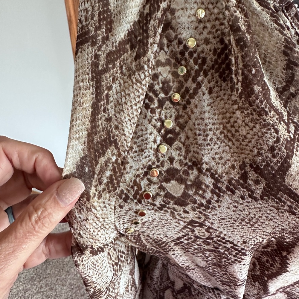 Whbm Studded Python Ruffle Dress - image 5